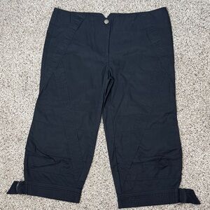 Bebe Black Capri Pants Silver Details